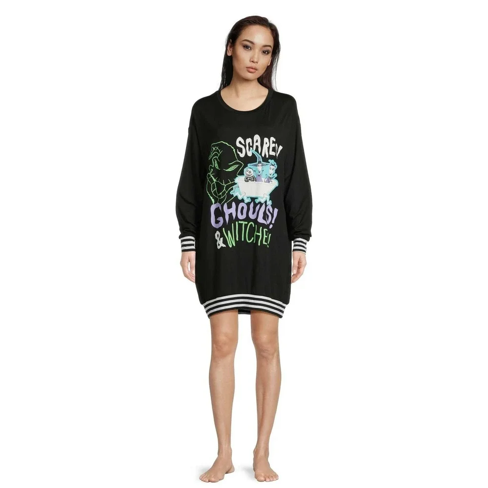 Disney TNBC Oogie Boogie Witches Sleepshirt Oversized Nightgown Womens Small NWT - Picture 1 of 5